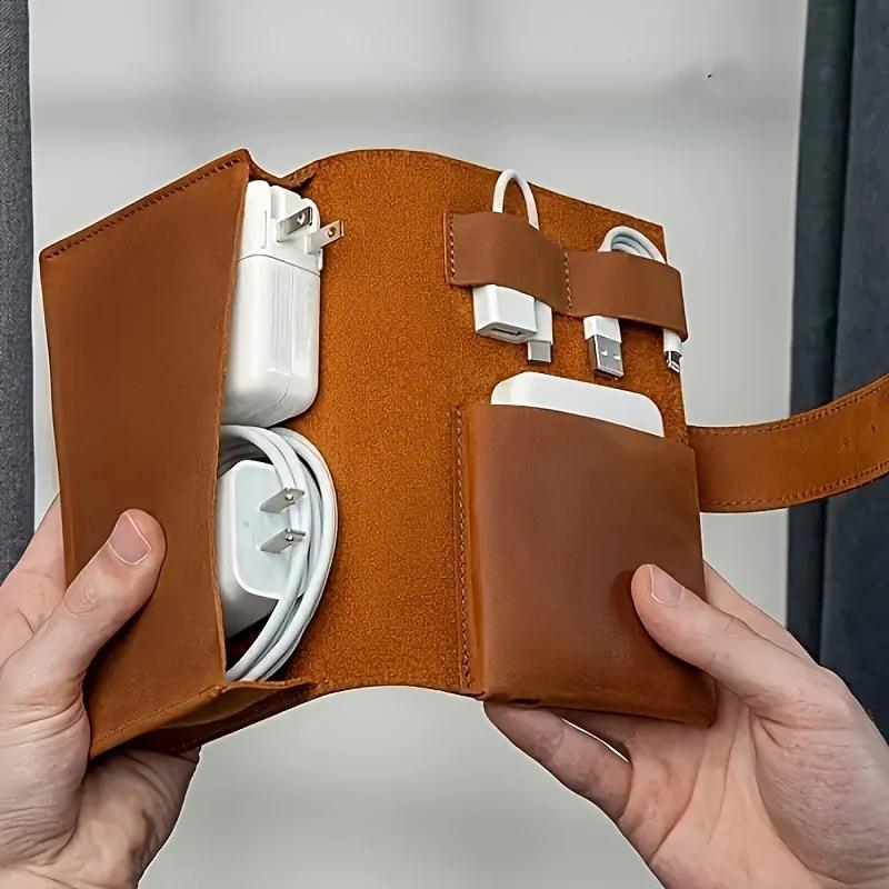 1PC PU Leather Multi-Compartme - Tech Accessories Travel Organizer Pouch 评论和价格