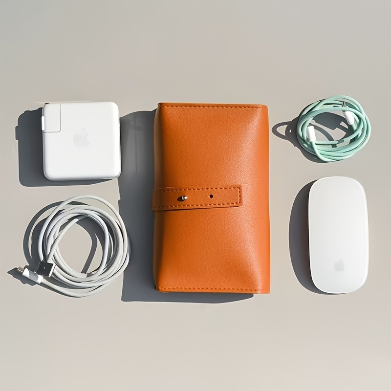1pc Leather Tech Organizer Pou - Tech Accessories Travel Organizer Pouch 评论和价格