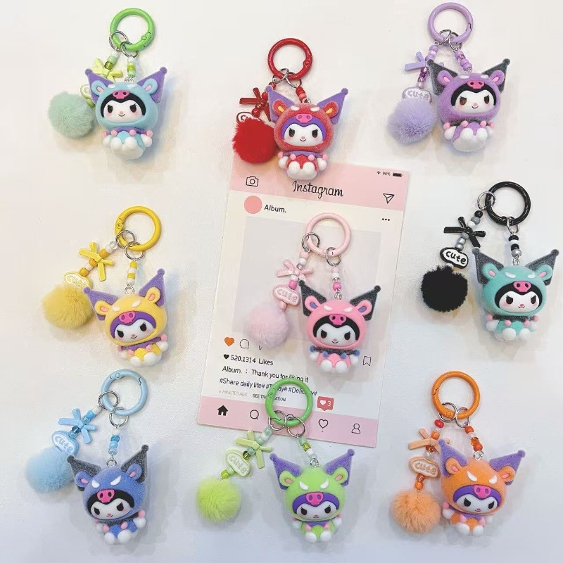Fashion Kuromi Figure Resin Ke - Kawaii Tech Accessories 评论和价格